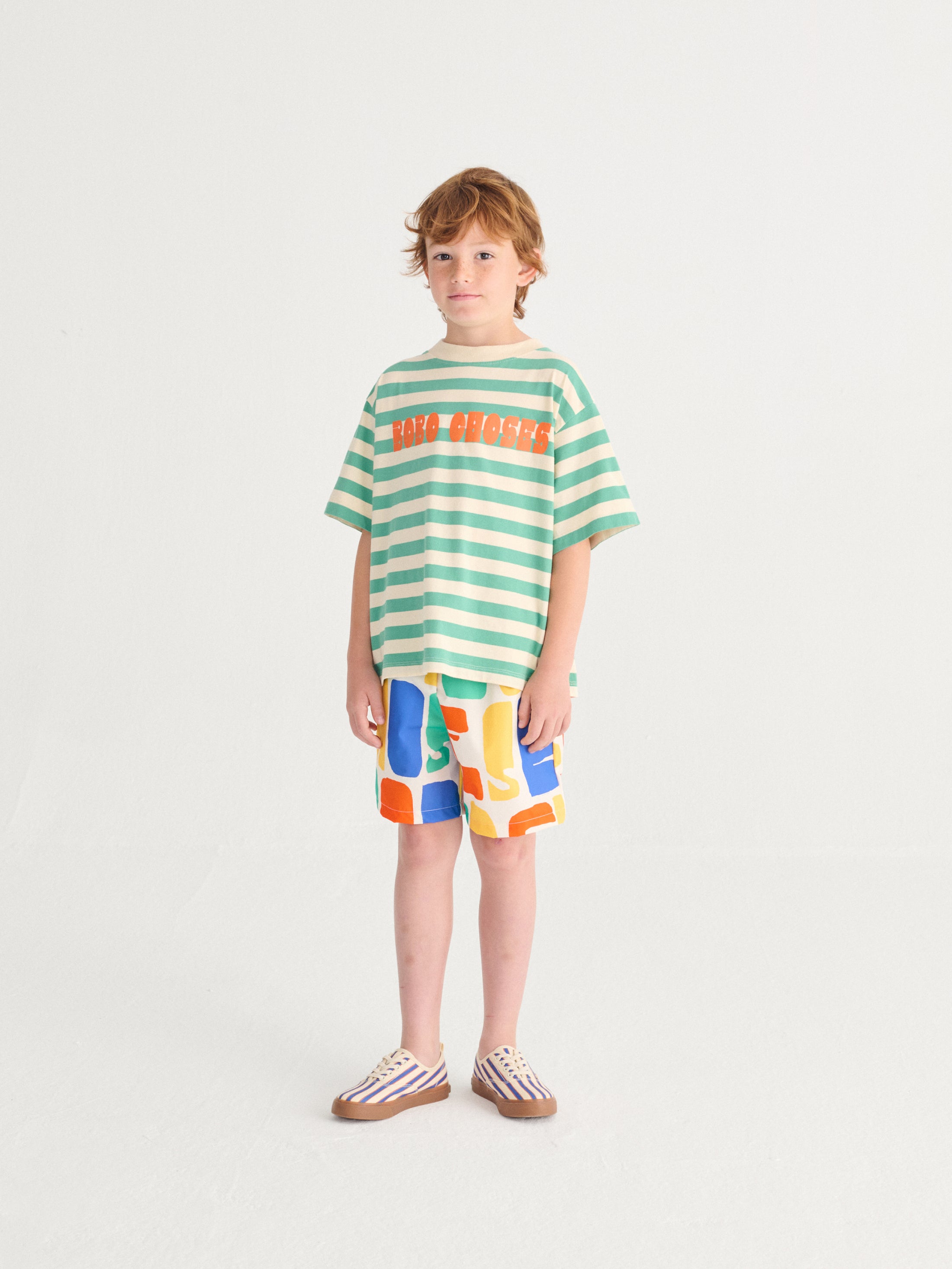 <BOBO CHOSES> Bobo Choses Modern striped T-shirt