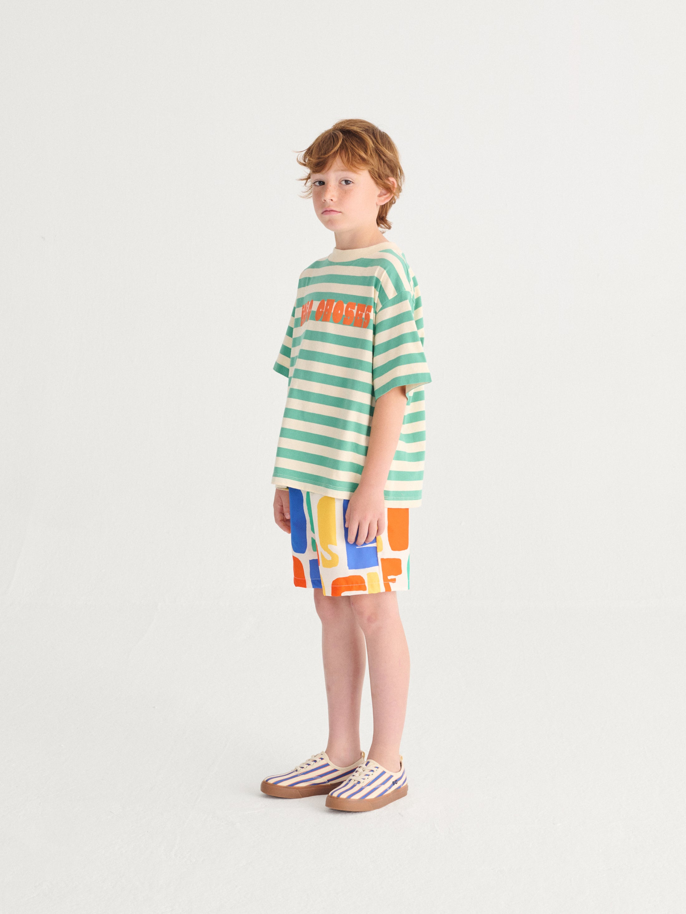 <BOBO CHOSES> Bobo Choses Modern striped T-shirt