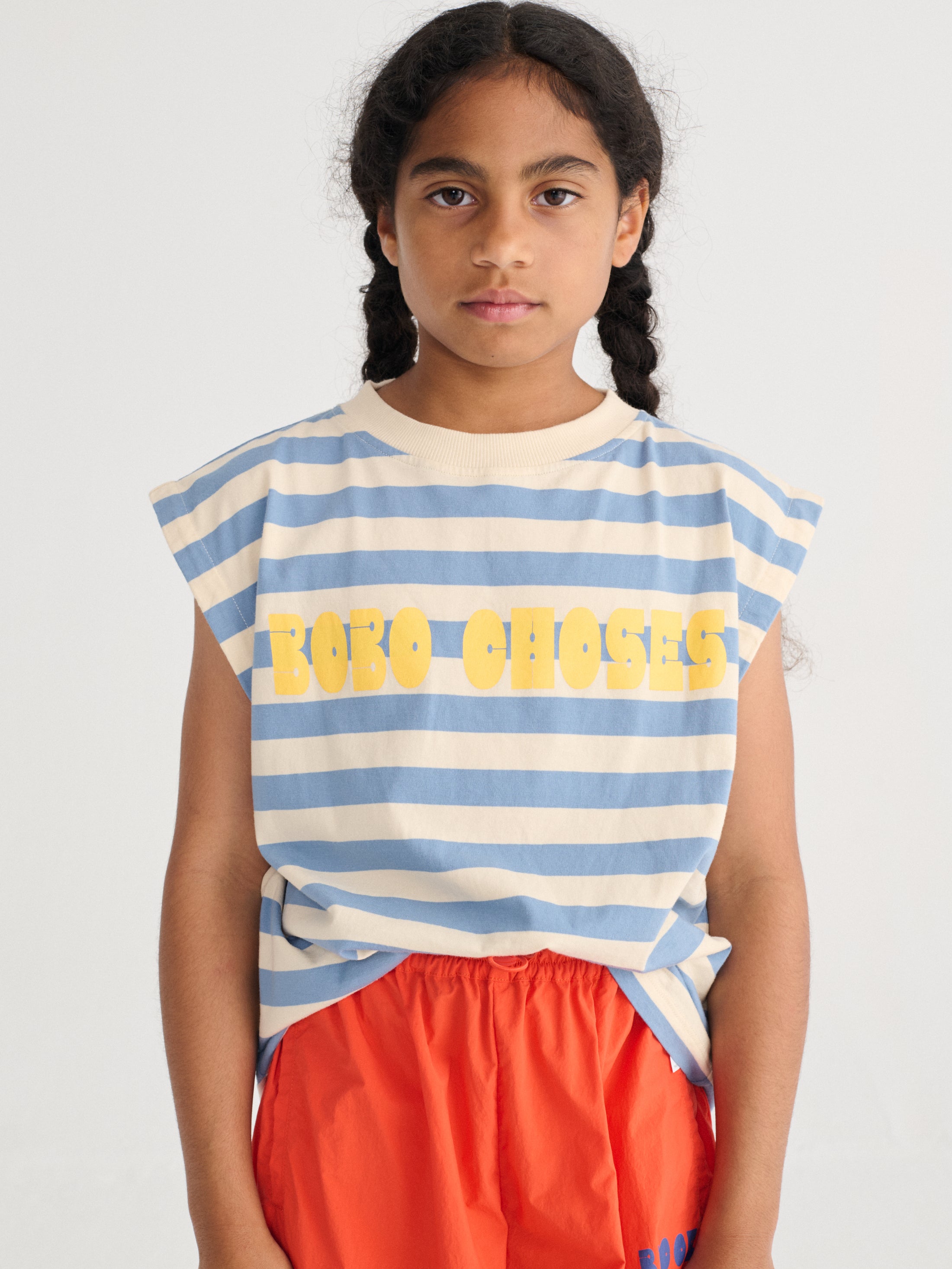 <BOBO CHOSES> Bobo Choses Modern striped sleeveless T-shirt
