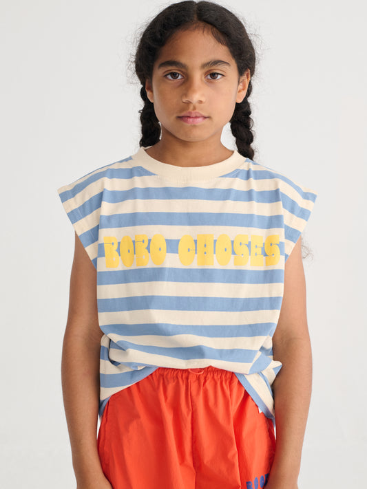 <BOBO CHOSES> Bobo Choses Modern striped sleeveless T-shirt