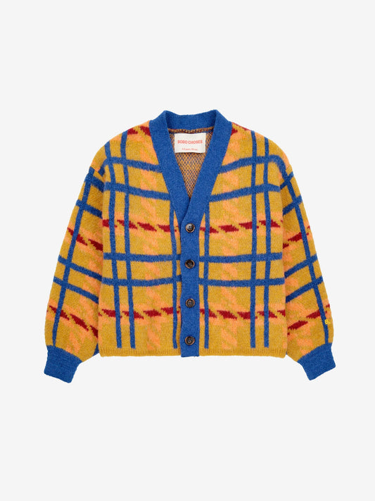 <BOBO CHOSES>Madras check jacquard crop cardigan（2-7Y）