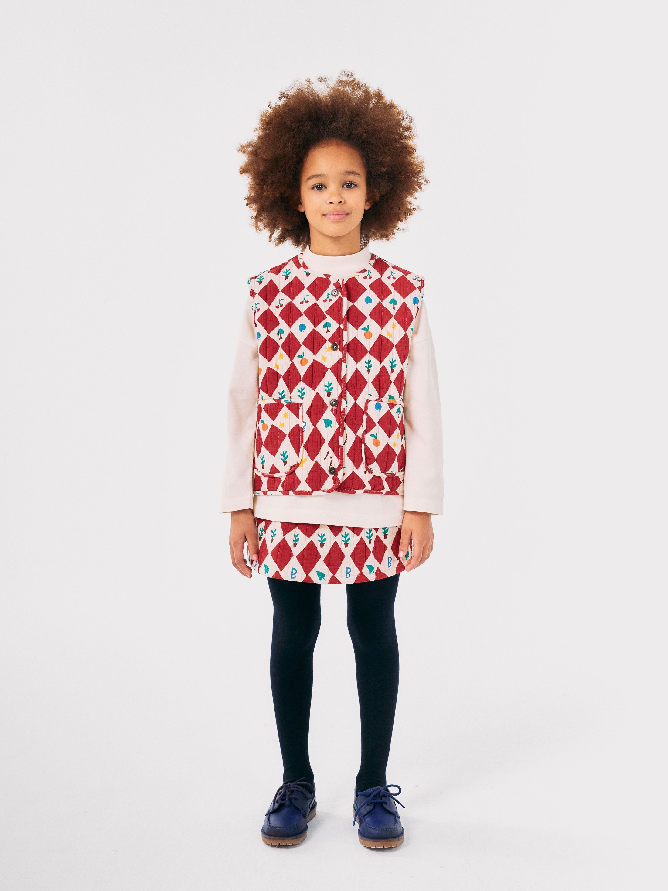 <BOBO CHOSES>Harlequin all over quilted woven skirt（2-7Y）