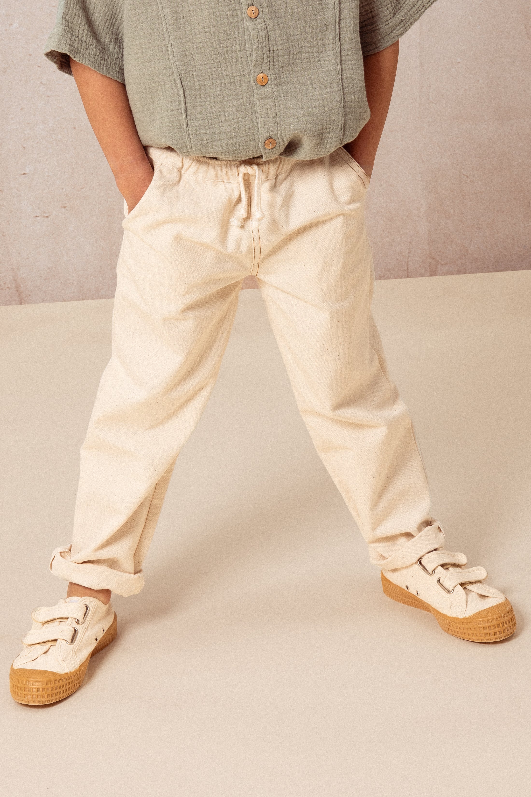 【予約／送料無料】<STUDIO BOHEME PARIS> PANTS SERGE - OFF WHITE（24M-8Y）