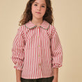 Gallery viewerに画像を読み込む, <Birinit Petit> Red stripes blouse（18M-6Y）
