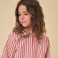 Gallery viewerに画像を読み込む, <Birinit Petit> Red stripes blouse（18M-6Y）
