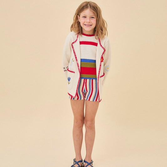 <Birinit Petit> Miranda stripes shorts（3-6Y）