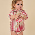 Gallery viewerに画像を読み込む, <Birinit Petit> Red stripes blouse（18M-6Y）
