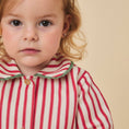 Gallery viewerに画像を読み込む, <Birinit Petit> Red stripes blouse（18M-6Y）
