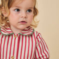 Gallery viewerに画像を読み込む, <Birinit Petit> Red stripes blouse（18M-6Y）
