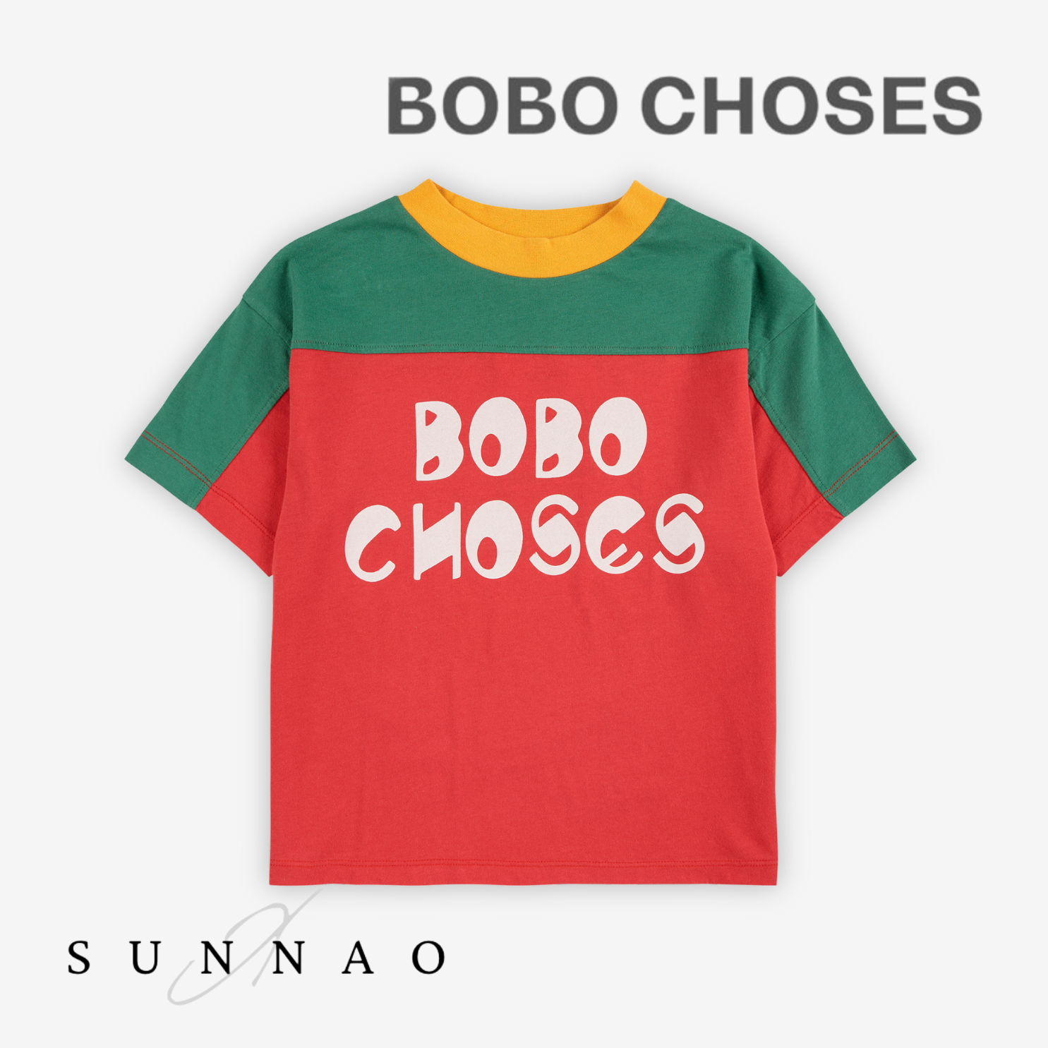 <BOBO CHOSES> Bobo Choses color block T-shirt