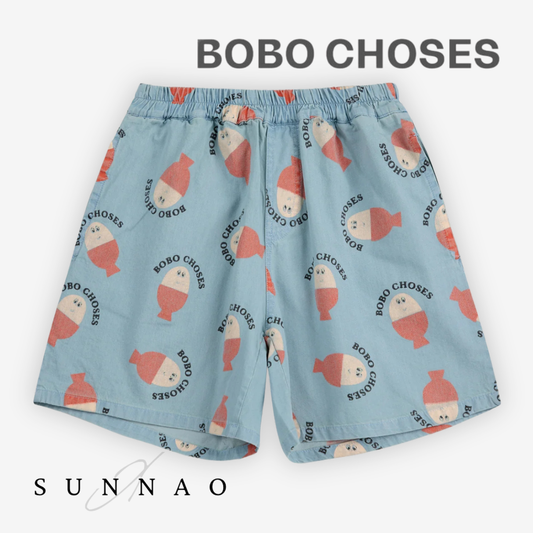 <BOBO CHOSES>Morning Egg all over denim shorts