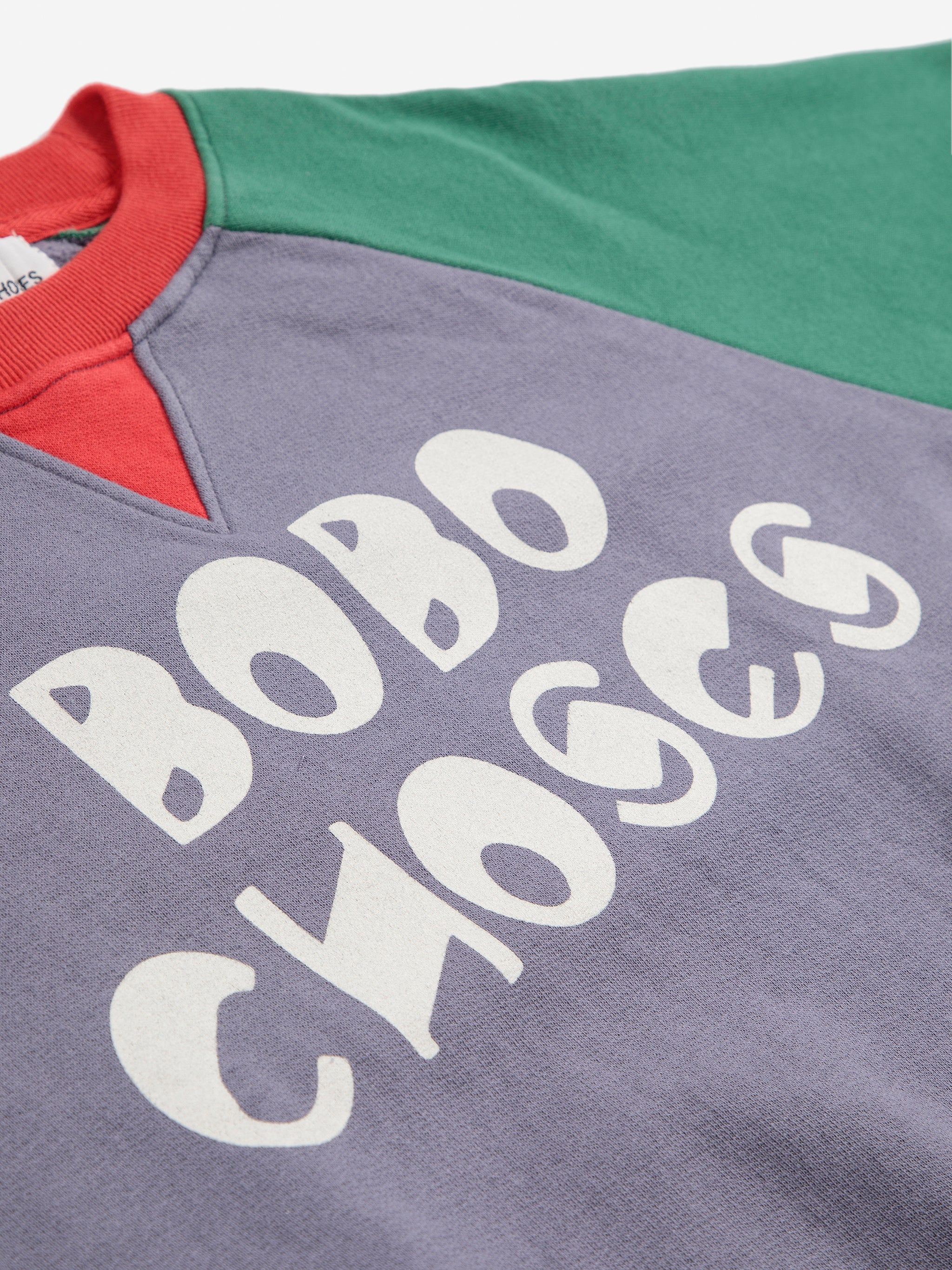 <BOBO CHOSES> Bobo Choses color block ranglan sweatshirt