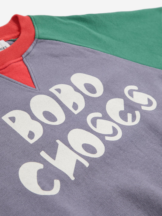 <BOBO CHOSES> Bobo Choses color block ranglan sweatshirt