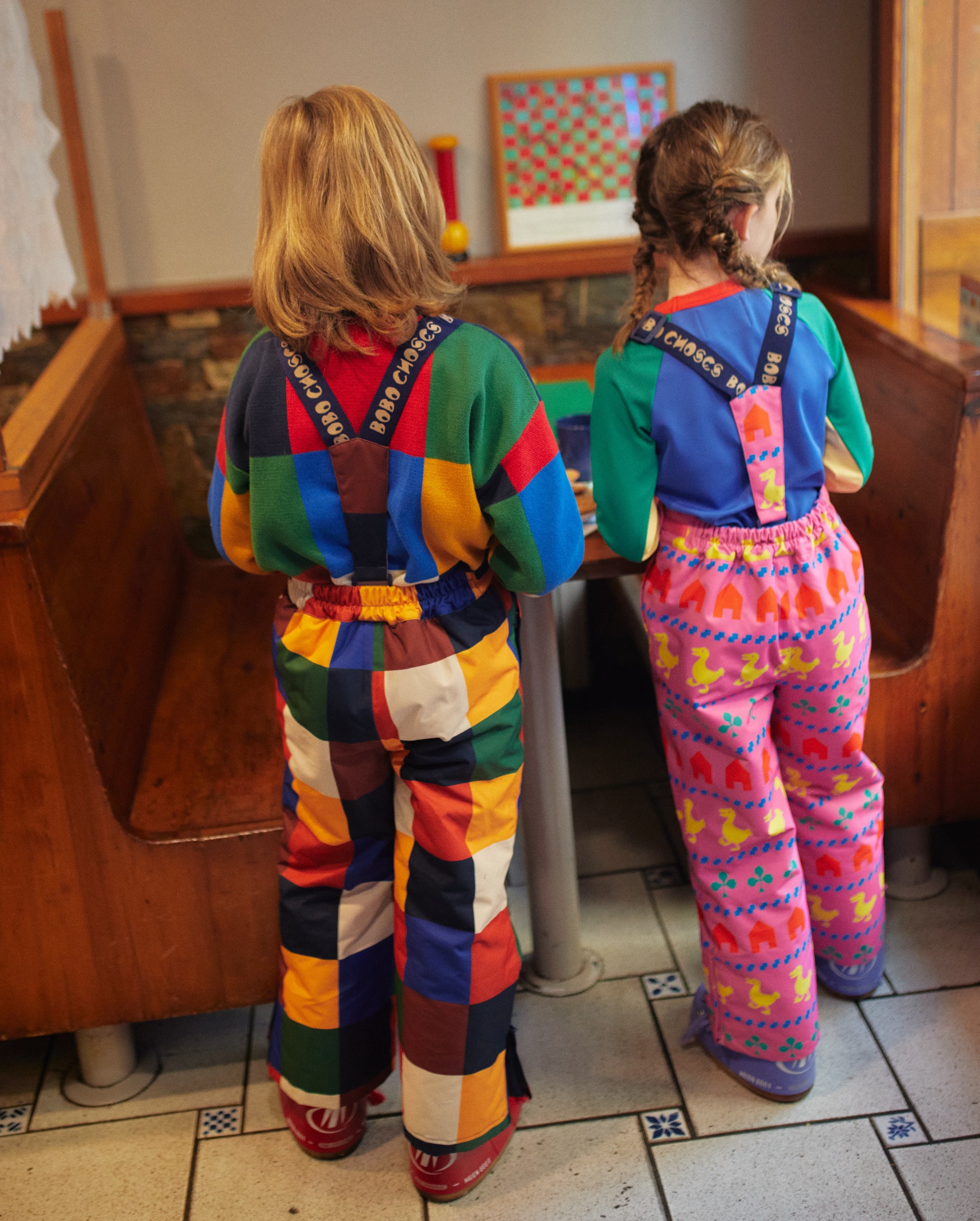 <BOBO CHOSES> Multicolor Tiles ski pants（スキーウェア）