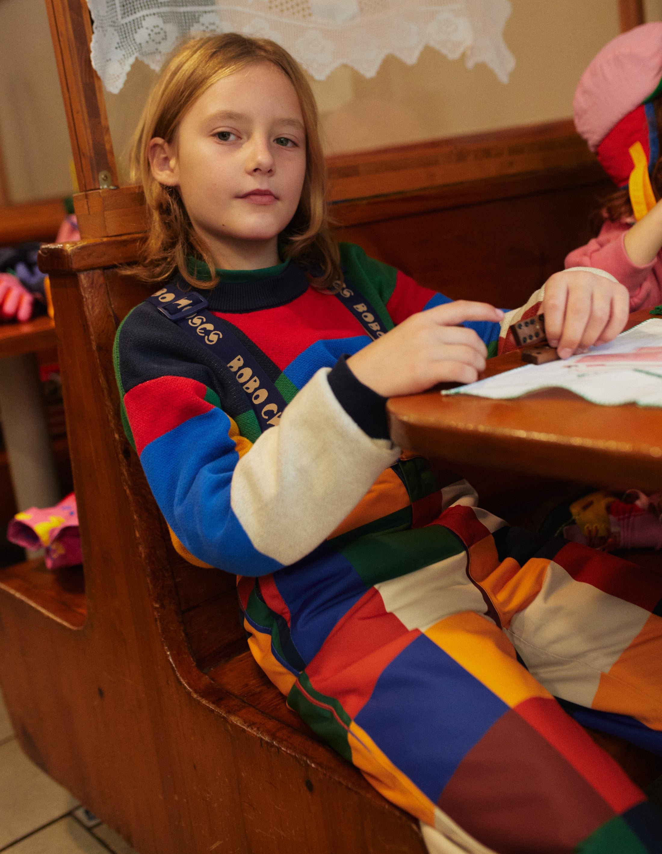<BOBO CHOSES> Multicolor Tiles ski pants（スキーウェア）
