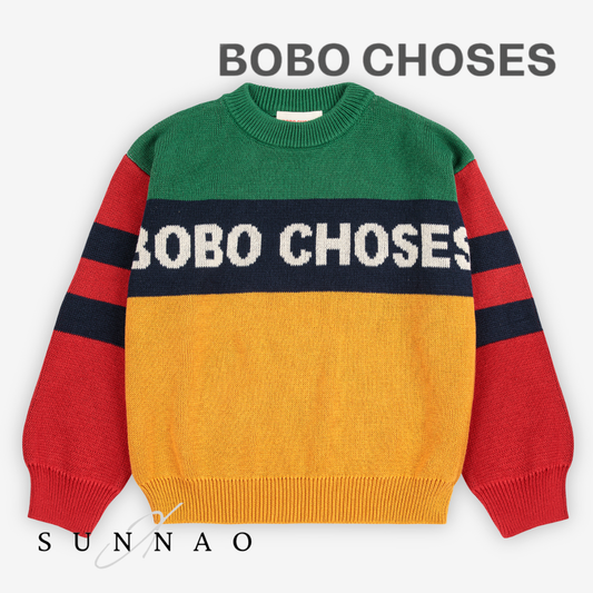 <BOBO CHOSES> Bobo Choses color block jumper