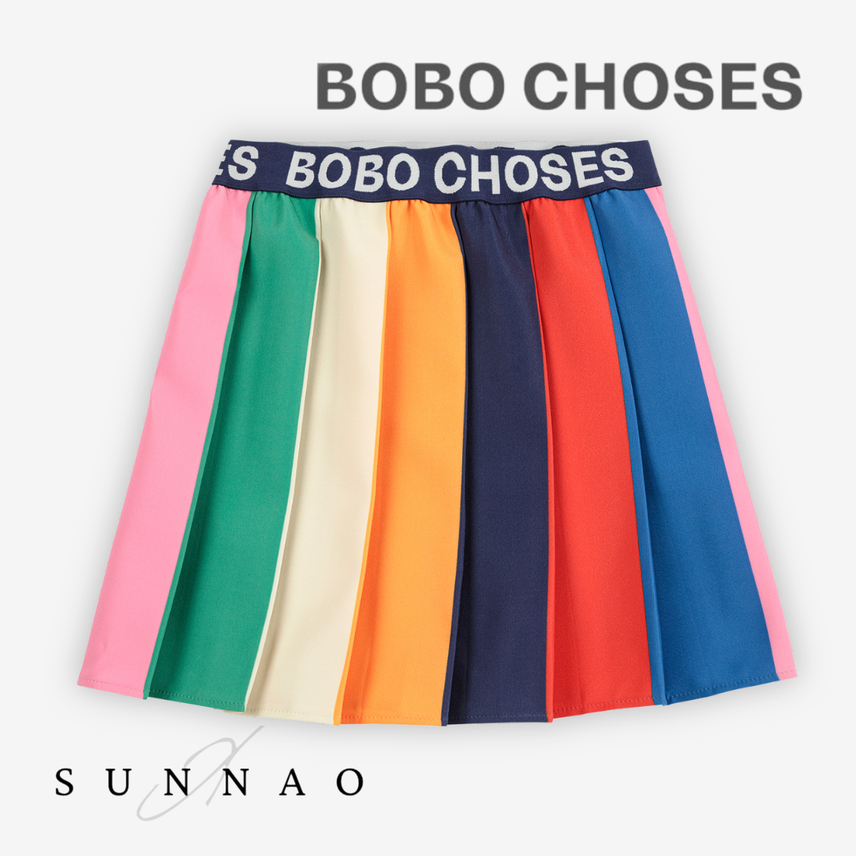 <BOBO CHOSES> Bobo Color block pleated skirt