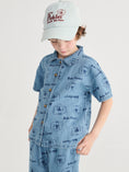 갤러리 뷰어로 이미지로드, <BOBO CHOSES> Pickle The Dog all over denim shirt
