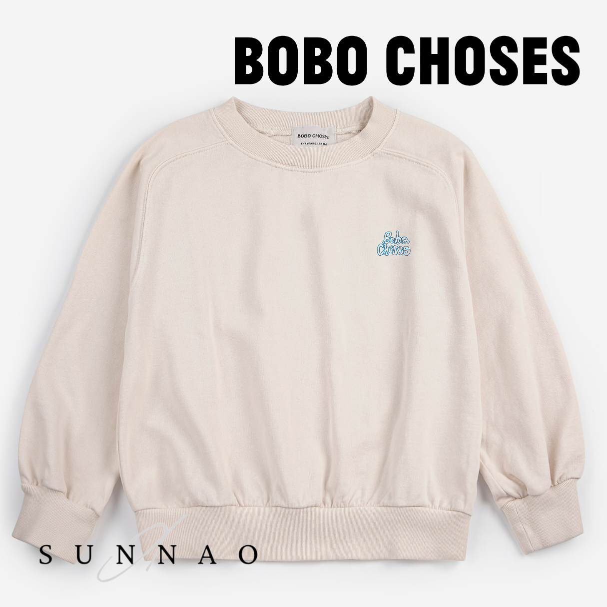 <BOBO CHOSES> Bobo Choses By Hand raglan sweatshirt