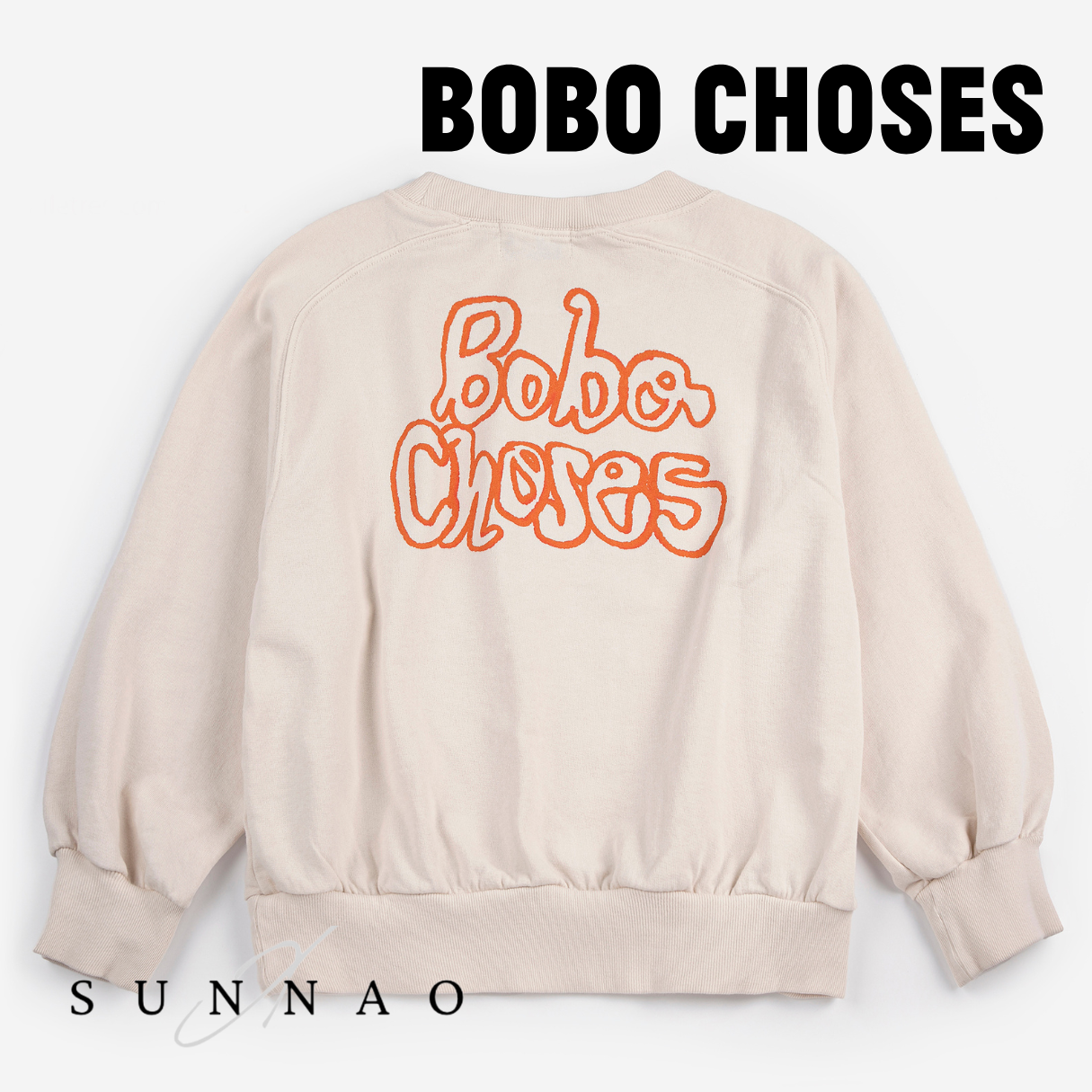 <BOBO CHOSES> Bobo Choses By Hand raglan sweatshirt