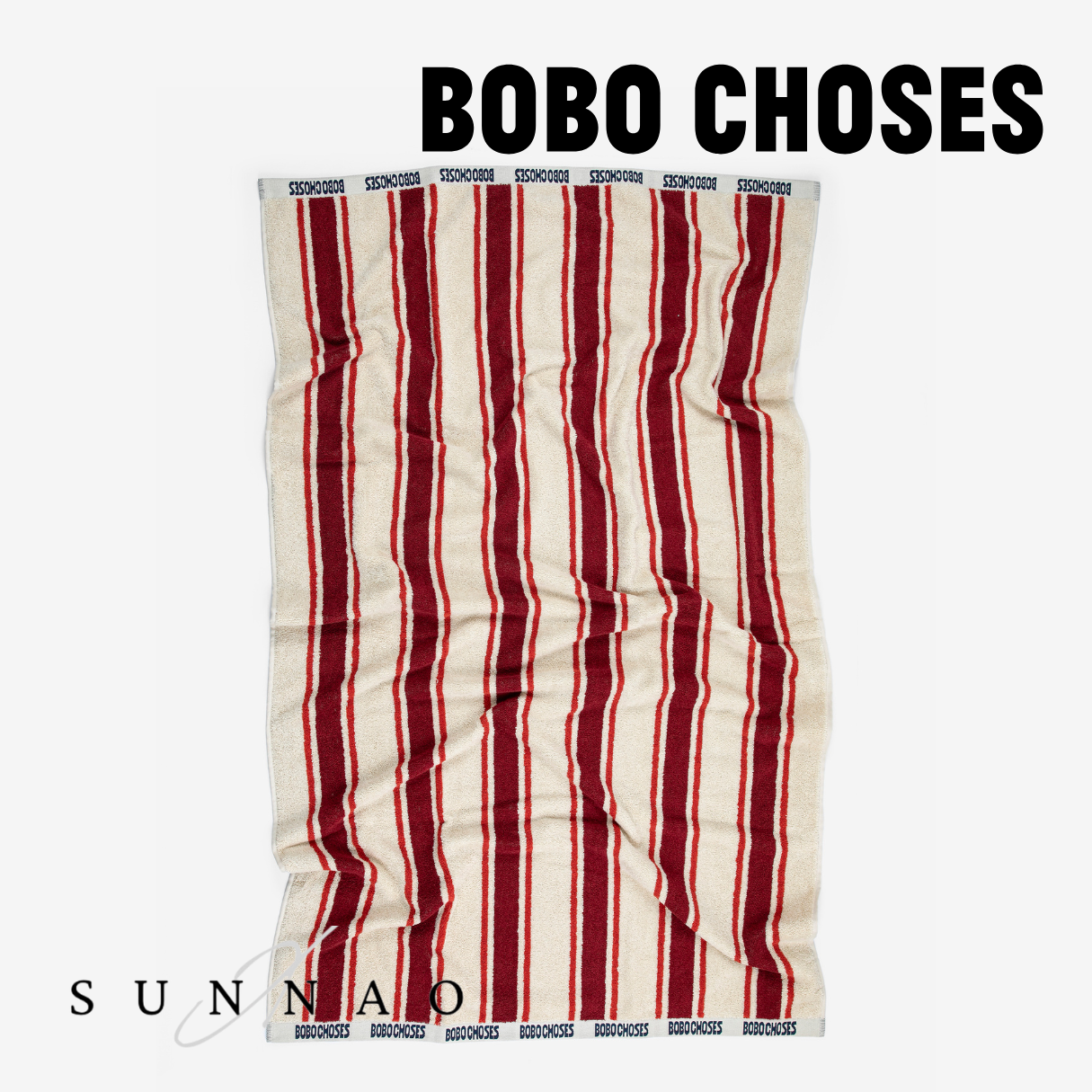 <BOBO CHOSES> Bobo Choses Striped beach towel
