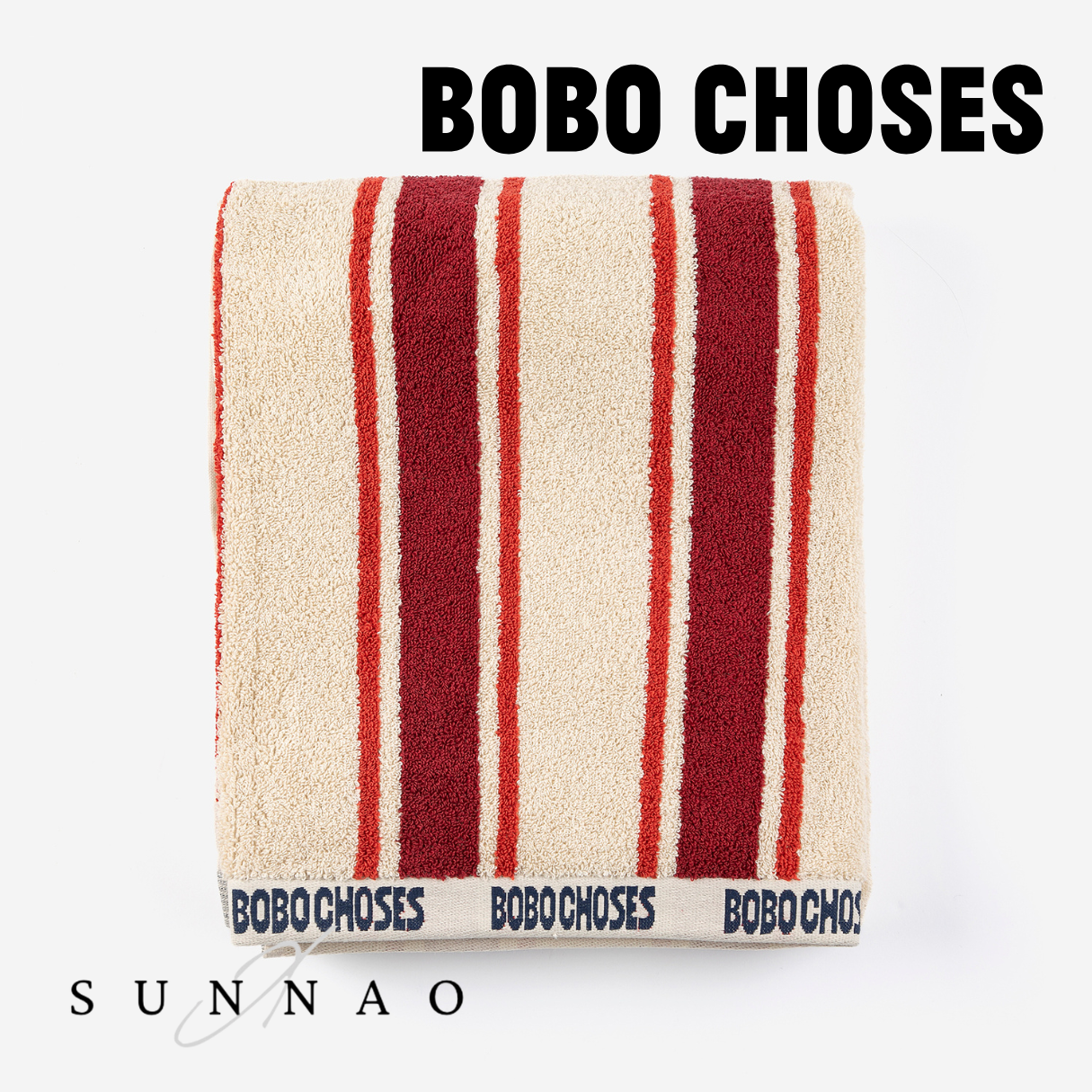<BOBO CHOSES> Bobo Choses Striped beach towel