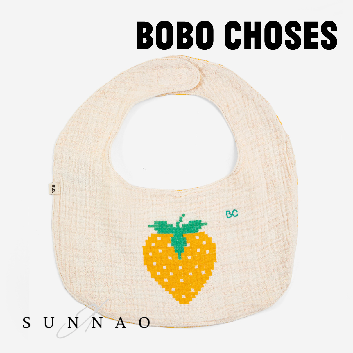 <BOBO CHOSES> Pixel Straberry bib