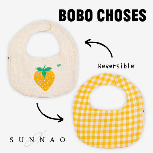 <BOBO CHOSES> Pixel Straberry bib