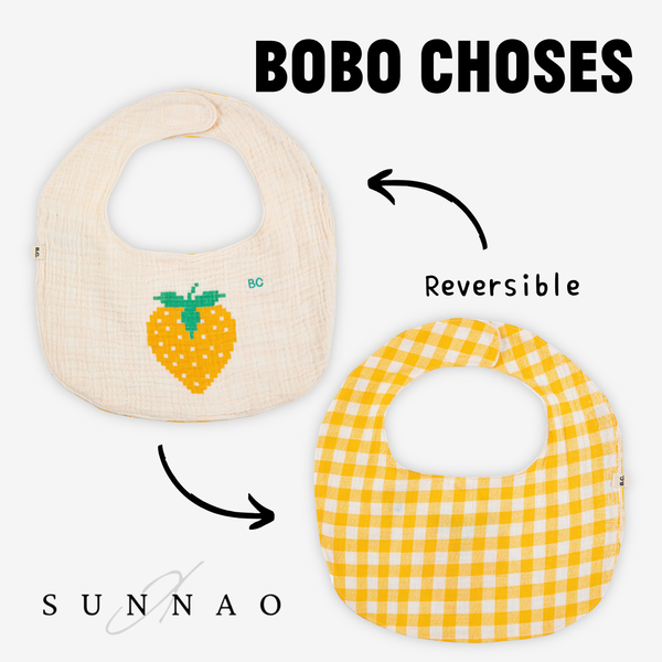 <BOBO CHOSES> Pixel Straberry bib