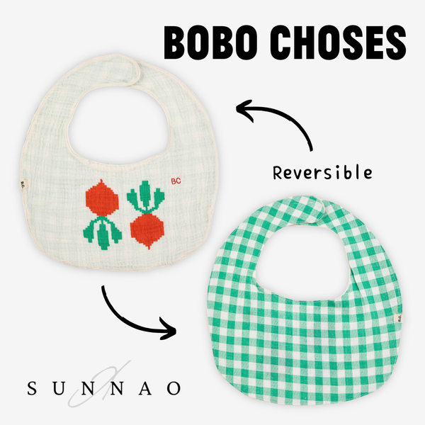 <BOBO CHOSES> Pixel Suger Beet bib