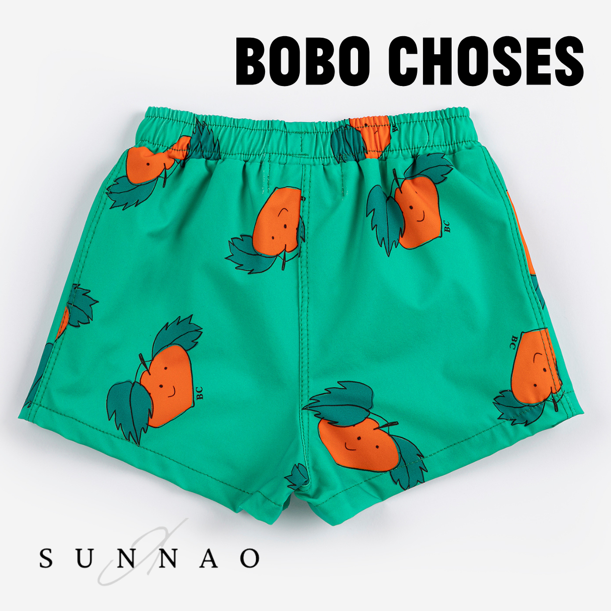 <BOBO CHOSES> Tangerine all over swim trunks