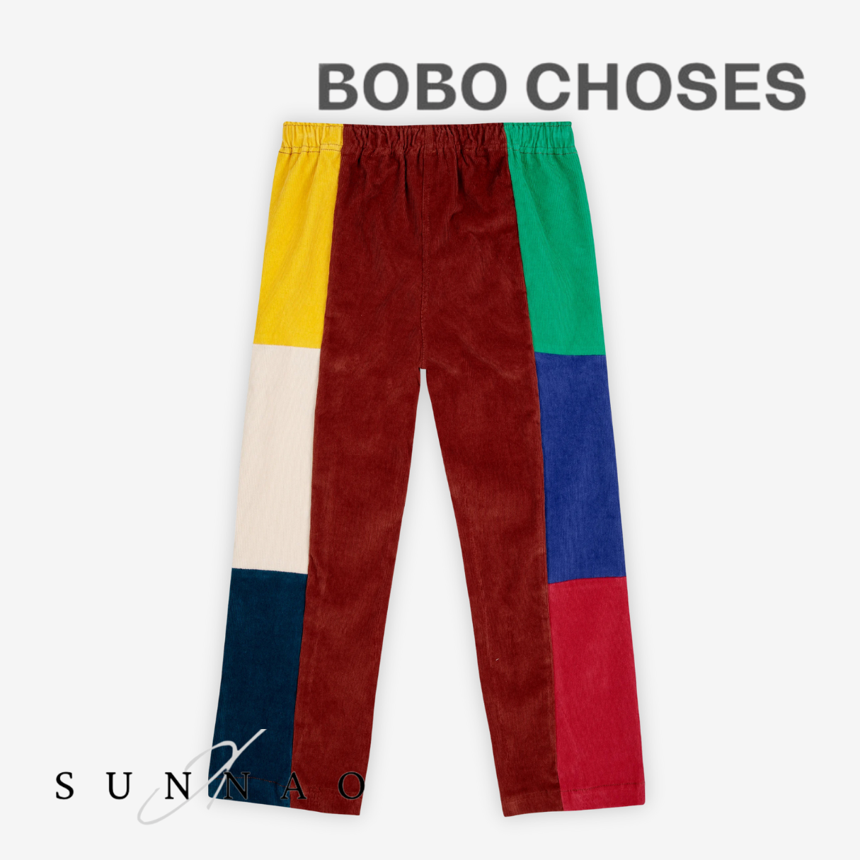 <BOBO CHOSES>Color Block Corduroy Straight Pants