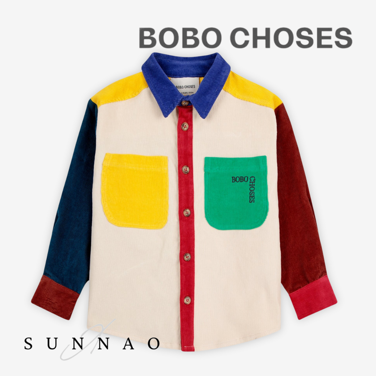 <BOBO CHOSES>Color Block Corduroy Shirt