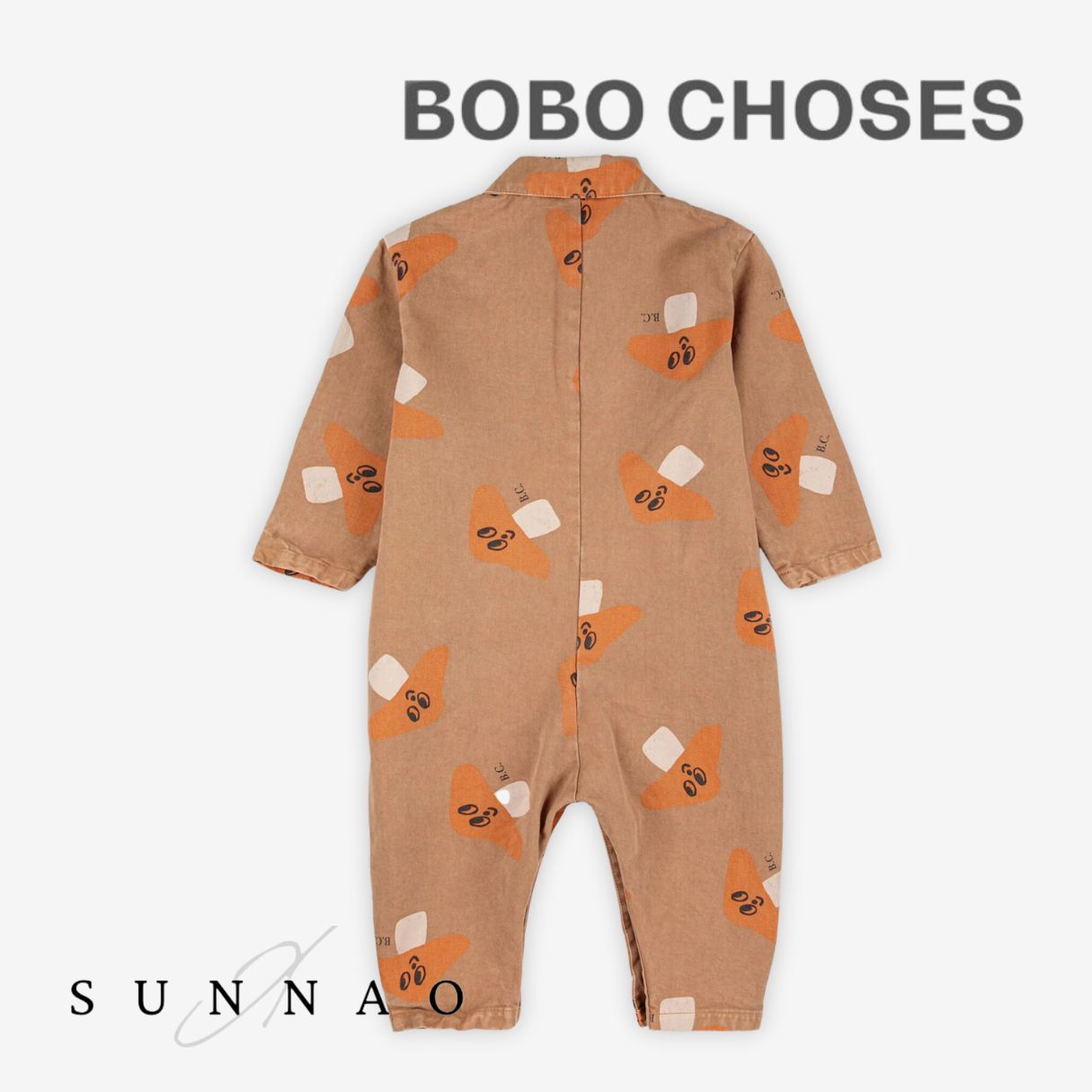 <BOBO CHOSES>Baby Mr. Mushroom all over woven overall