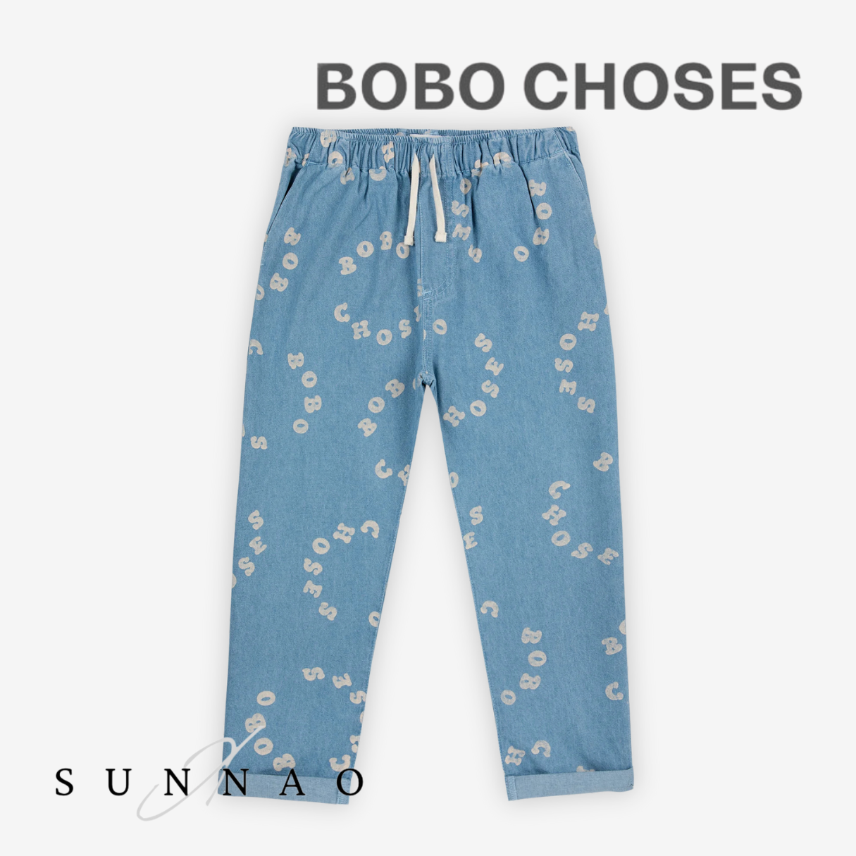 <BOBO CHOSES>Bobo Choses Circle all over denim pants