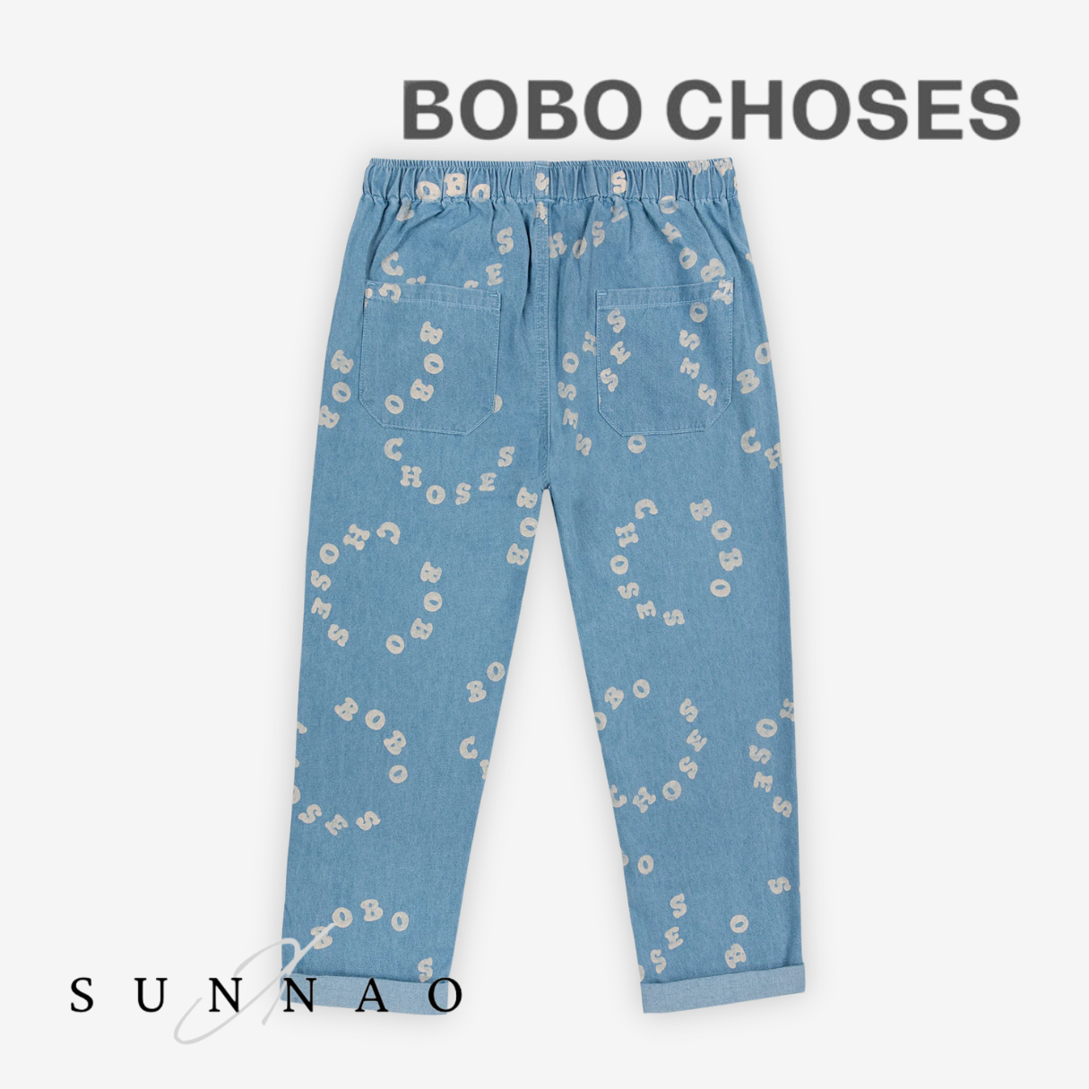<BOBO CHOSES>Bobo Choses Circle all over denim pants