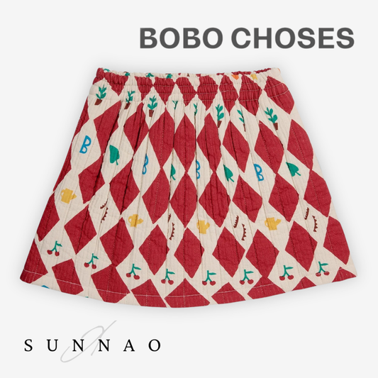 <BOBO CHOSES>Harlequin all over quilted woven skirt