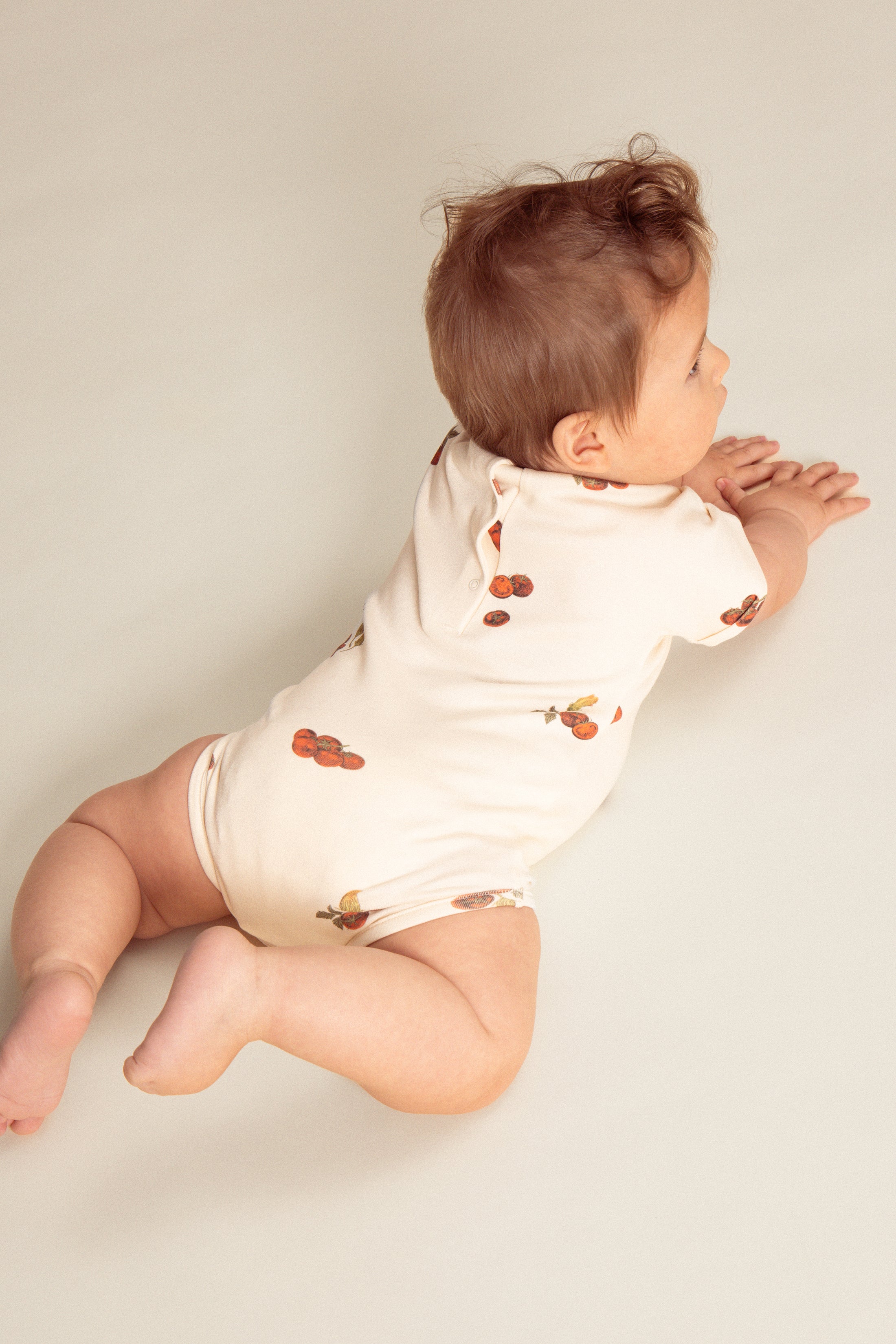 【予約／送料無料】<STUDIO BOHEME PARIS> BODYSUIT BAMA - OFF WHITE / TOMATO（12M-24M）