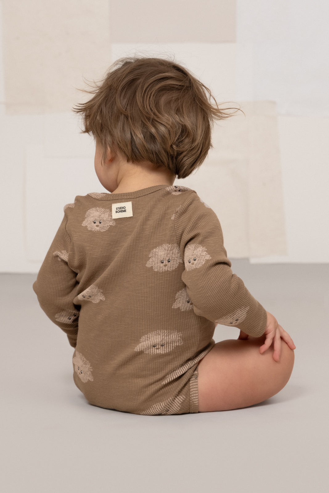 <STUDIO BOHEME PARIS>  WOODY BODYSUIT - MOCHA / DOGS