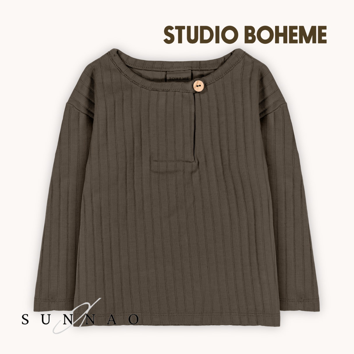 <STUDIO BOHEME PARIS> ORSO T-SHIRT - DARK TAUPE