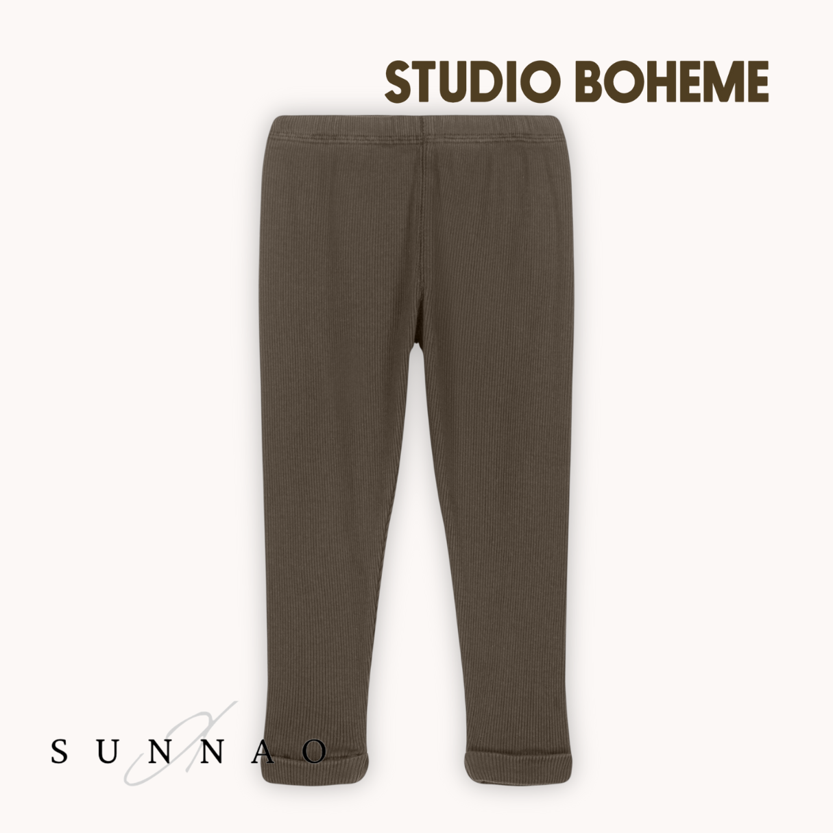 <STUDIO BOHEME PARIS> ROM POM LEGGING - DARK TAUPE