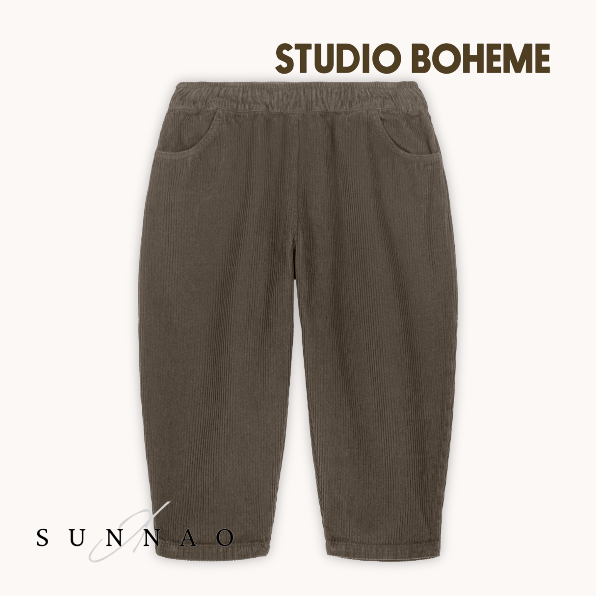 <STUDIO BOHEME PARIS> CARROT PANTS - DARK TAUPE
