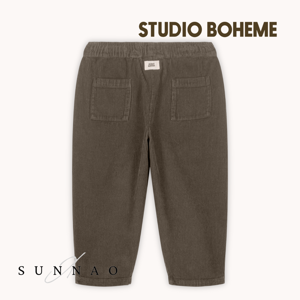 <STUDIO BOHEME PARIS> CARROT PANTS - DARK TAUPE