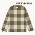 갤러리 뷰어로 이미지로드, <STUDIO BOHEME PARIS> JIM SHIRT - KAKI GINGHAM
