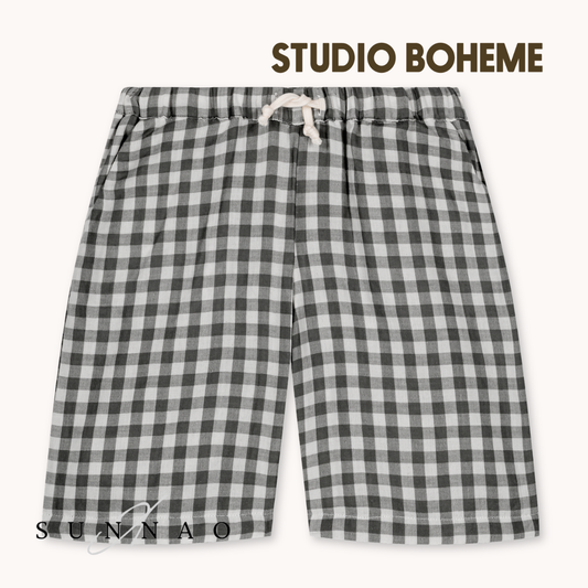 【予約】<STUDIO BOHEME PARIS> BERMUDA BASILE - GINGHAM - DROP2
