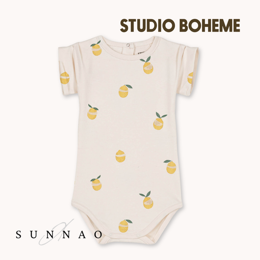 【予約】<STUDIO BOHEME PARIS> BODYSUIT BAMA - OFF WHITE / LEMON - DROP2
