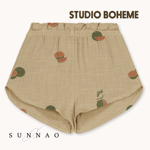 【予約】<STUDIO BOHEME PARIS> SHORTS GEORGETTE - STARFISH / WATERMELON - DROP1