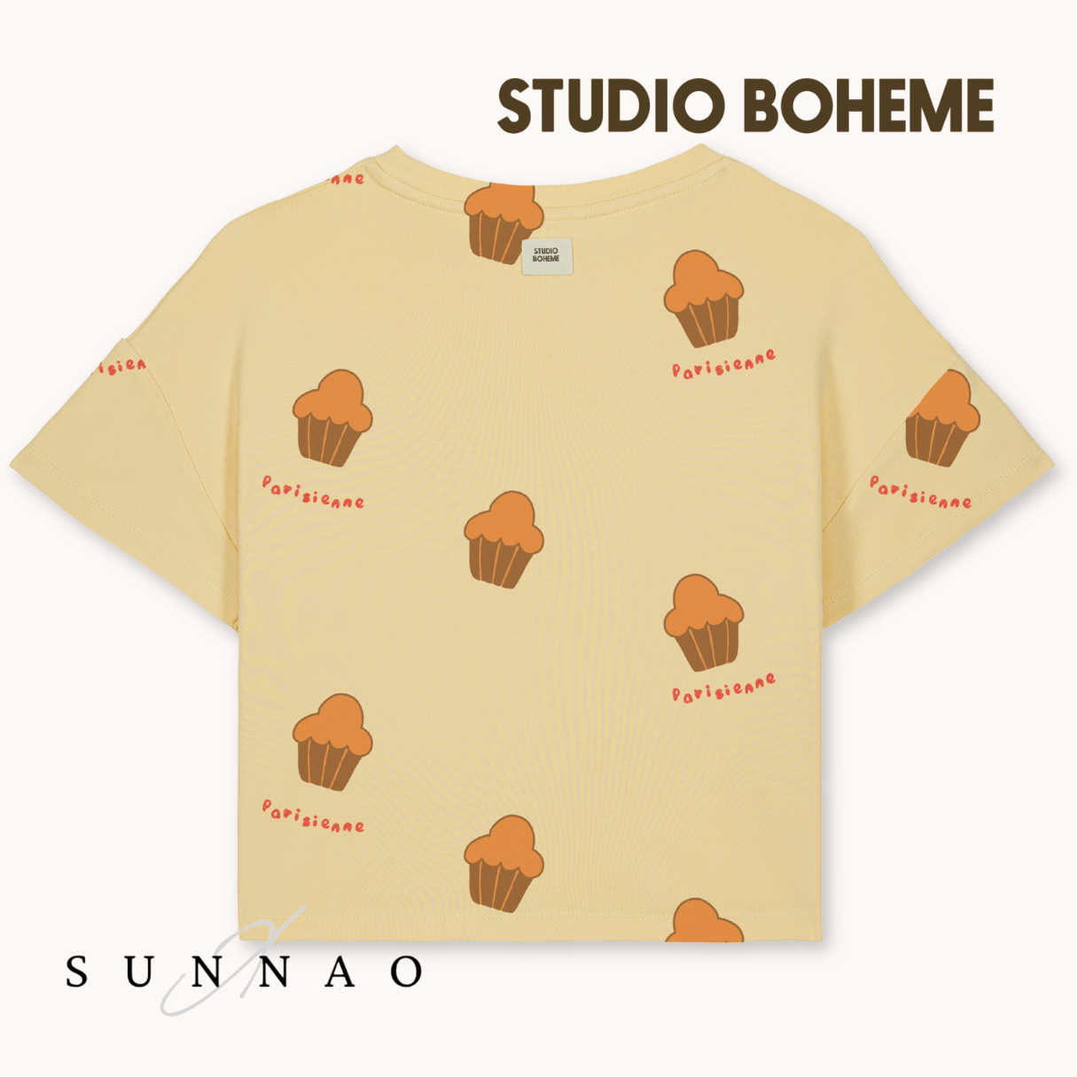 【予約】<STUDIO BOHEME PARIS> T-SHIRT FLOW - LEMON CREAM / BRIOCHE PARISIENNE - DROP1