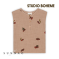 갤러리 뷰어로 이미지로드, <STUDIO BOHEME PARIS> BLOUSE ROMAN - NOUGAT / TOMATO
