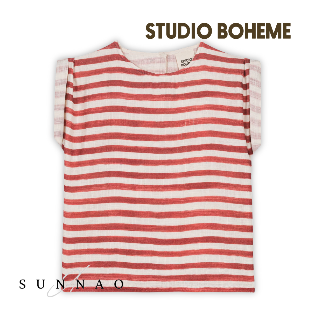 <STUDIO BOHEME PARIS> BLOUSE PRASLIN - RED STRIPES